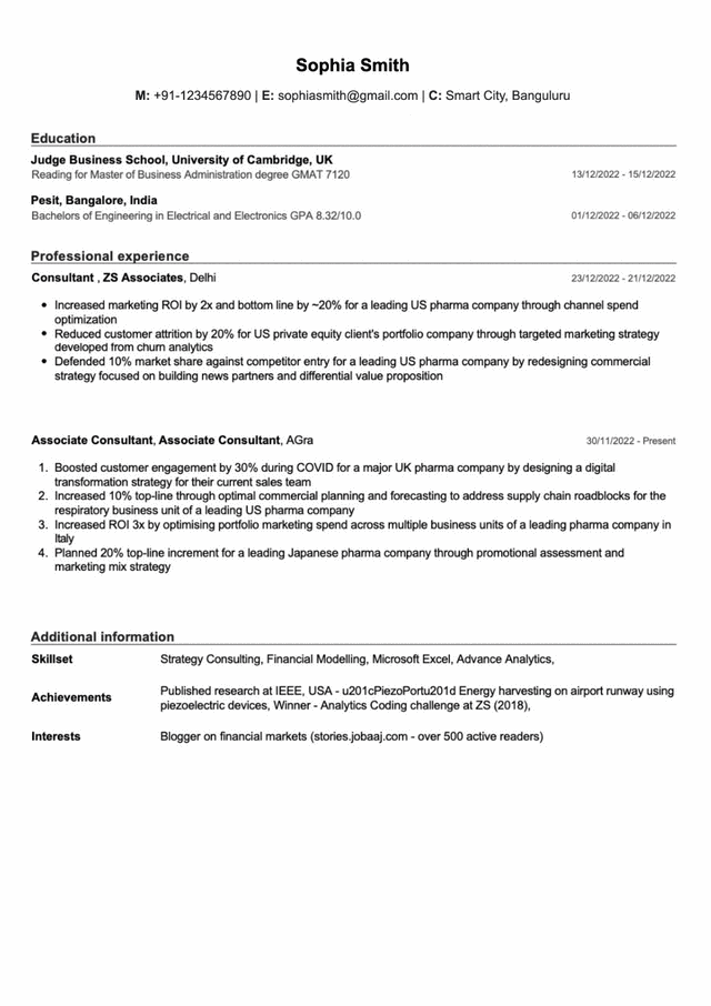 Template 15 — Corporate ATS-friendly resume template, free download