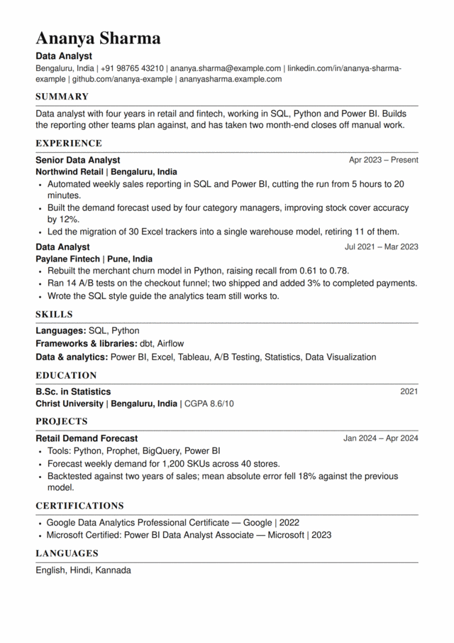 ATS Executive — Corporate ATS-friendly resume template, free download