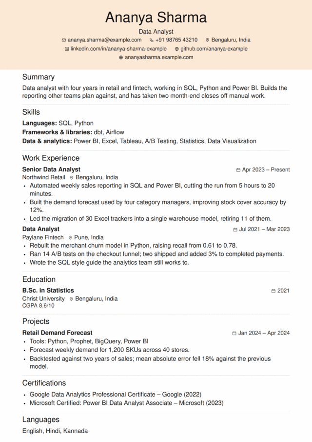 ATS Soft — Modern ATS-friendly resume template, free download