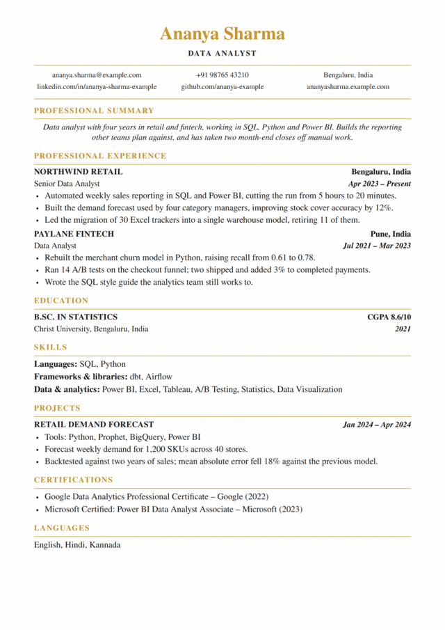 ATS Classic — Corporate ATS-friendly resume template, free download