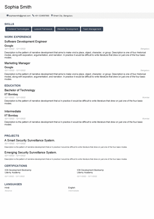 Template 3 — Modern ATS-friendly resume template, free download
