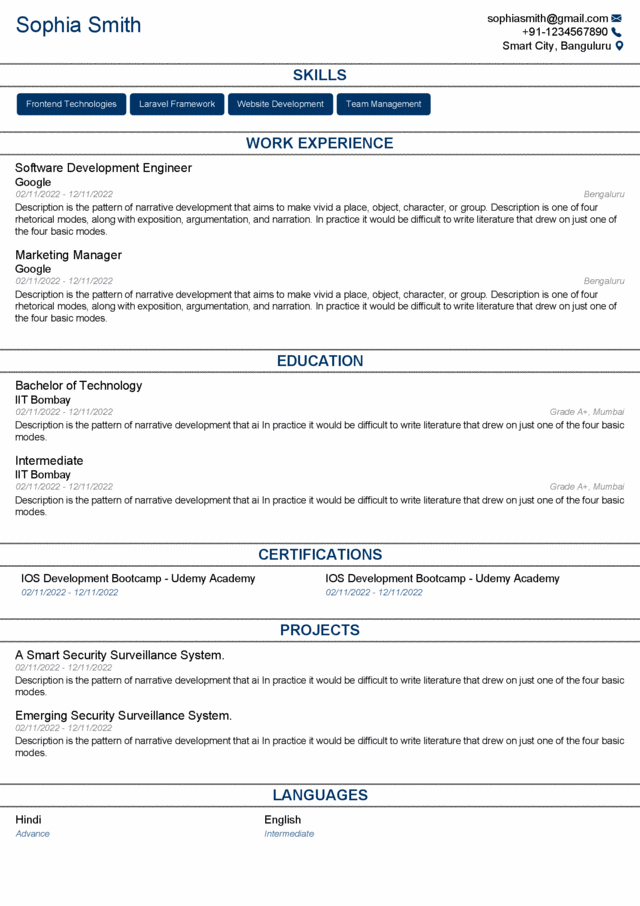 Template 5 — Modern ATS-friendly resume template